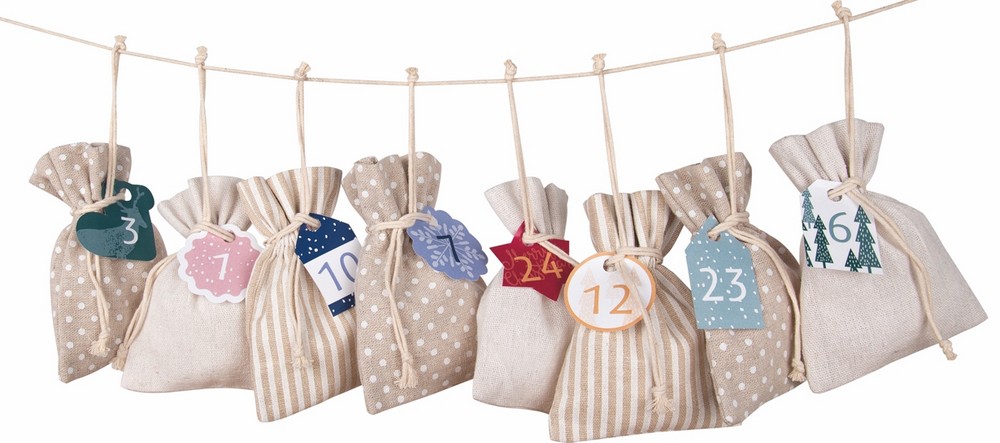 Adventskalender-Set  STOFF 49 Teile