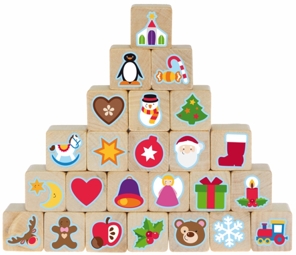 Holzstempel Weihnachten 24er