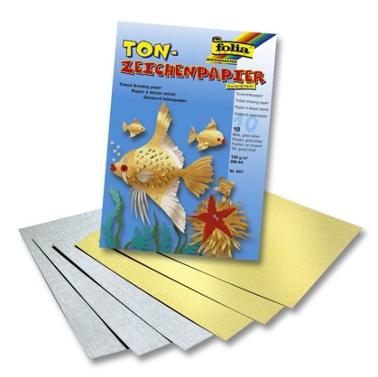 Tonpapier 130g 50x70cm  GOLD 10er