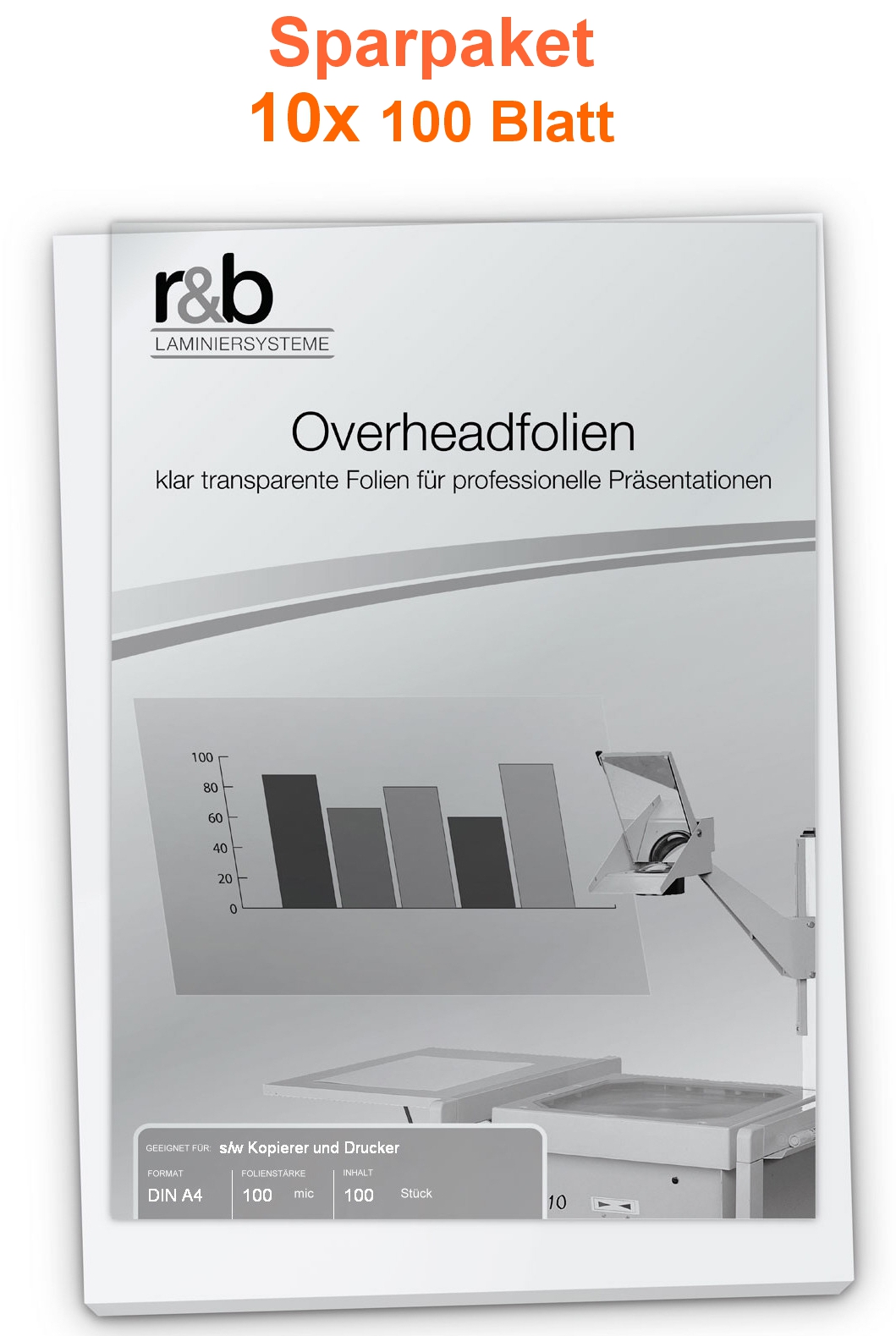 Kopierfolie / Overhead Folien DIN A4 Sparpack